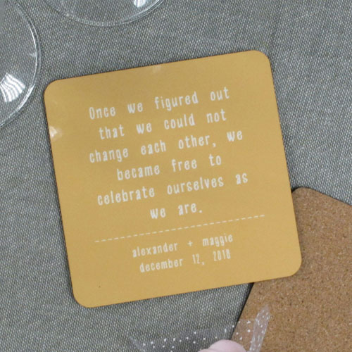 Background Color & Text (One coaster)