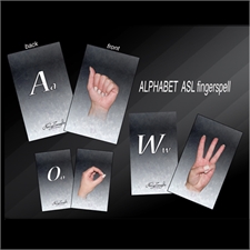ABCs with letters (america sign language)