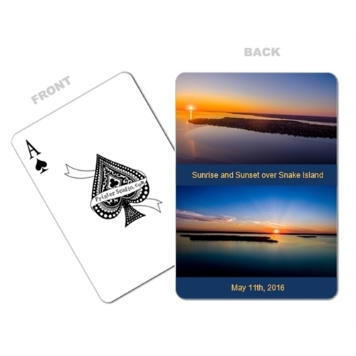 Two Navy Collage Custom Back Playing cards